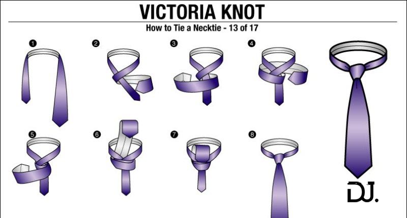 Thắt cà vạt kiểu Victoria Knot