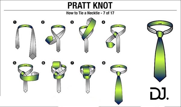 Thắt cà vạt kiểu Pratt Knot