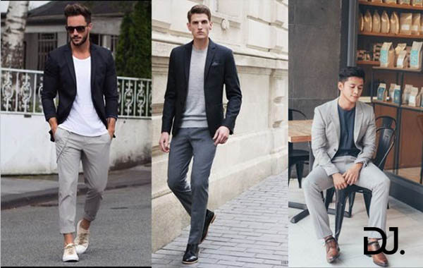Quần tây nam mix áo blazer, vest