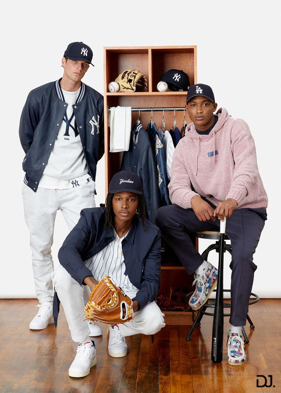 Phối giày MLB Boston nam cùng áo hoodies