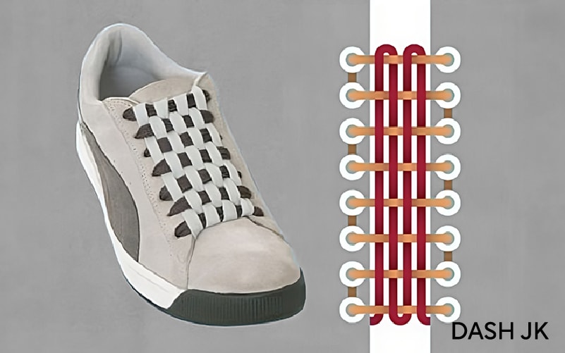 Cách thắt giày Sneaker kiểu Checkerboard