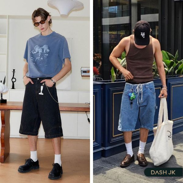 Phối đồ với quần short jean