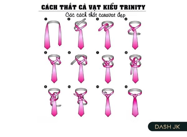 Thắt cà vạt kiểu Trinity Knot