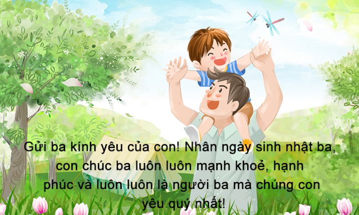 Câu chúc mừng sinh nhật bố