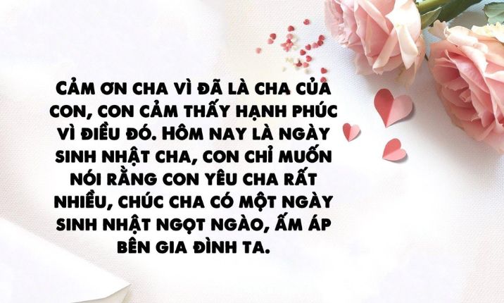 Lời chúc sinh nhật bố ý nghĩa