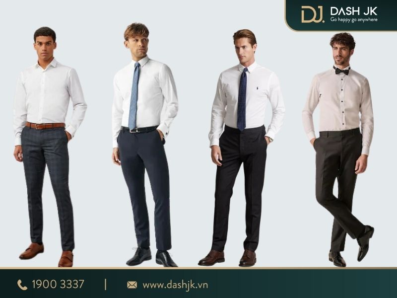 Phối đồ quần tây và áo sơ mi cho nam