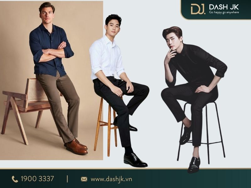 Cách phối quần vải với giày đẹp