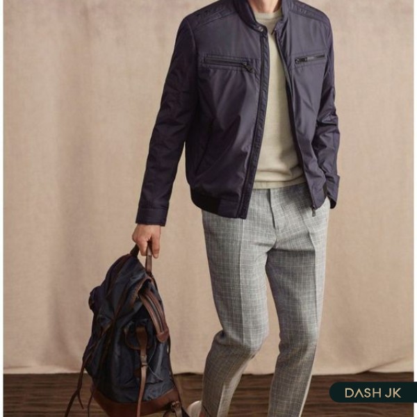 Phối đồ thời trang nam công sở với Áo bomber mặc với quần âu