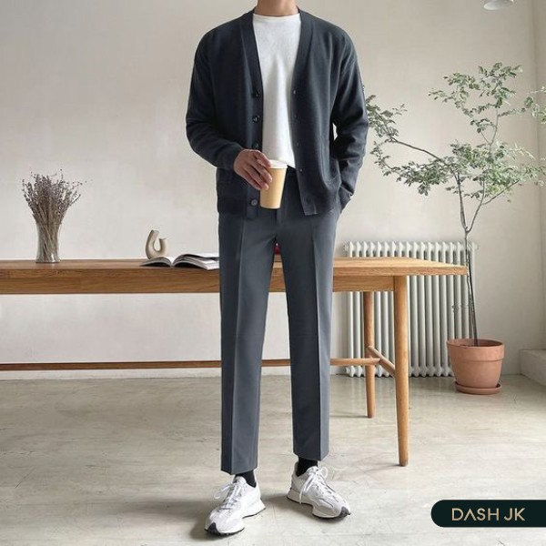 Phối đồ thời trang nam công sở với áo Cardigan