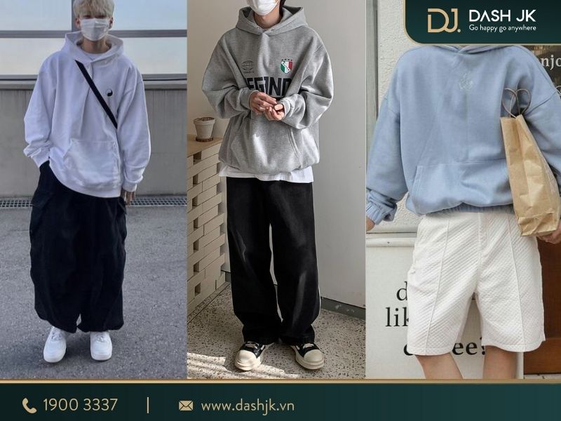 phối đồ với áo hoodie