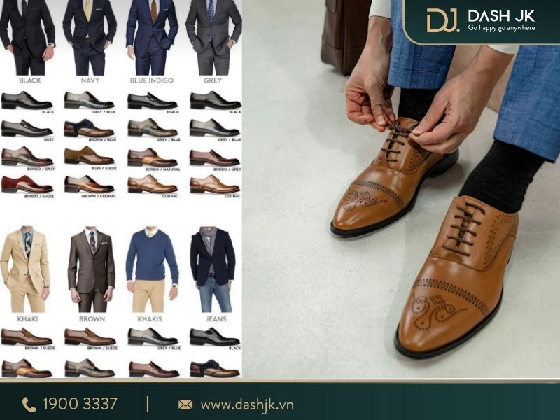 phối đồ với giày oxford nam