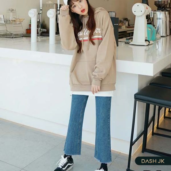 Phối giày Vans nữ với áo hoodie cho ngày đông