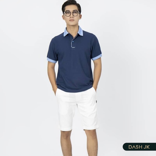 Áo polo phối với quần short