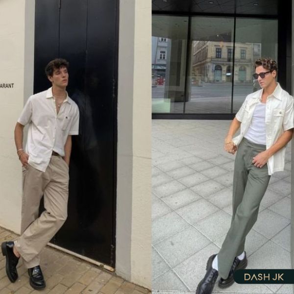 Phối giày Dr martens và áo sơ mi