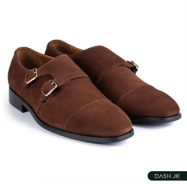 Giày MONKSTRAP Loafer da lộn nâu hơi hướng vintage, toả sáng khi diện cùng quần kaki kem