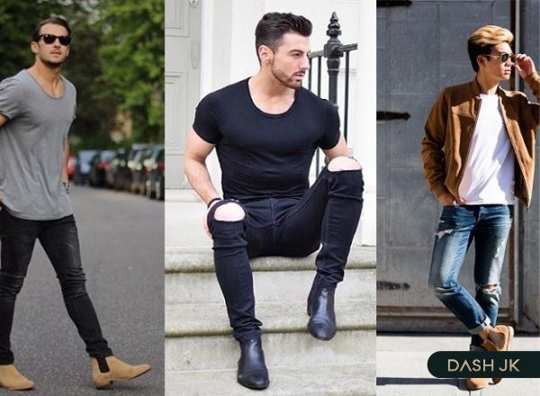 Giày boot nam cổ lửng Chelsea boots lịch lãm