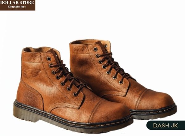 Giày boots tại Dollar Store sử dụng da thật 100%