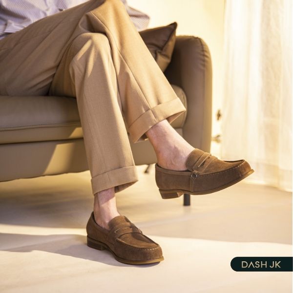 Giày lười cổ điển Penny Loafer da lộn