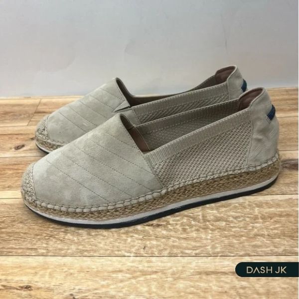 Giày lười da lộn nam đế cói Espadrille Loafer