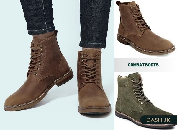 Combat boots sở hữu form giày cứng cáp