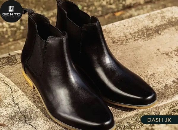 Giày da nam cao cổ Brogue Gento cổ điển