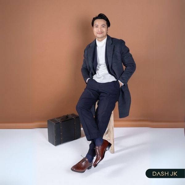 Phối đồ giày oxford nam và blazer phong cách công sở