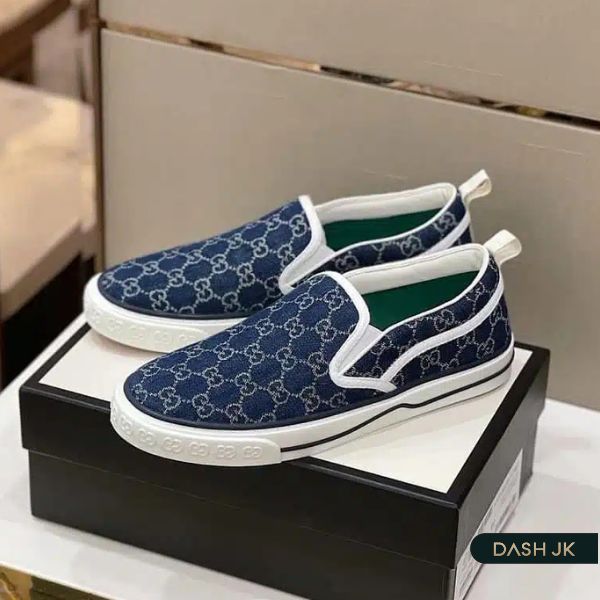 Giày lười vải xanh denim Gucci đẳng cấp thời trang