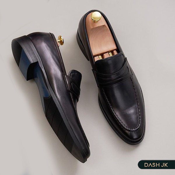 Mẫu giày lười nam Penny Loafer xanh đen tại shop Laforce