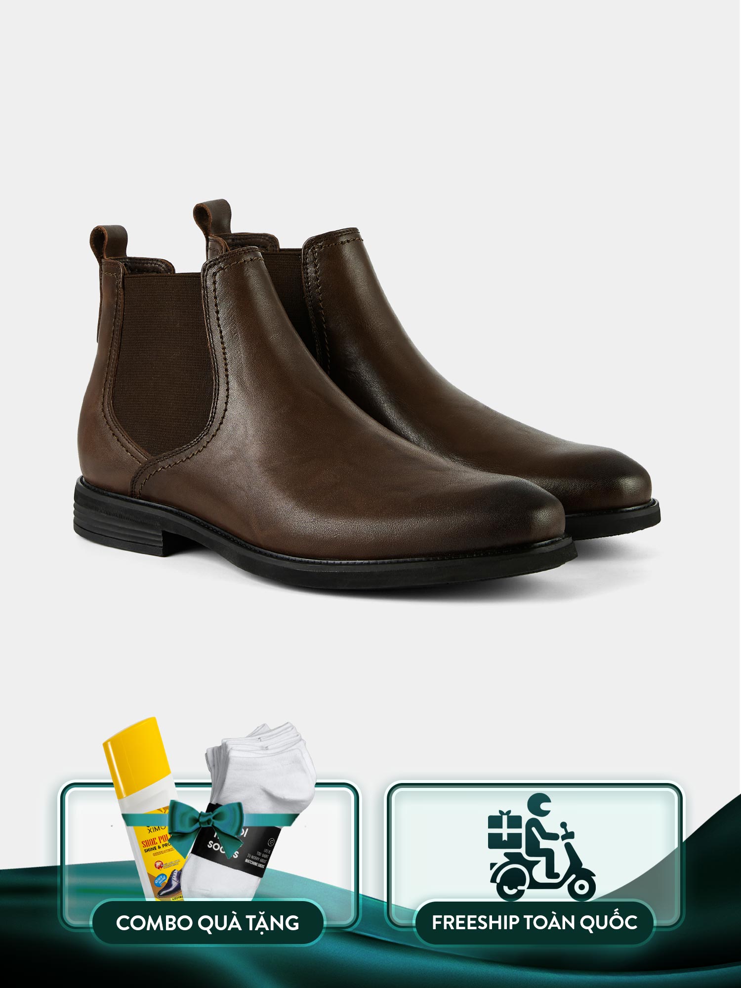 Giày Boots nam MATURE Chelsea Boots - Nâu