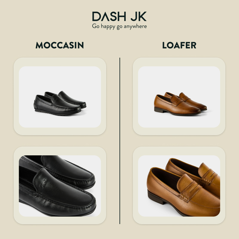 Phân biệt giày Moccasin và giày Loafer 